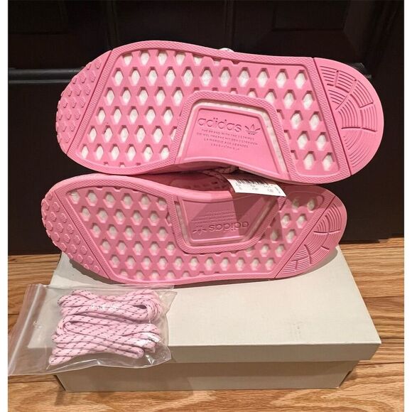 Adidas Pharrell NMD Hu Pink Unisex Sneakers Size 5 Athletic Casual - Picture 8 of 11